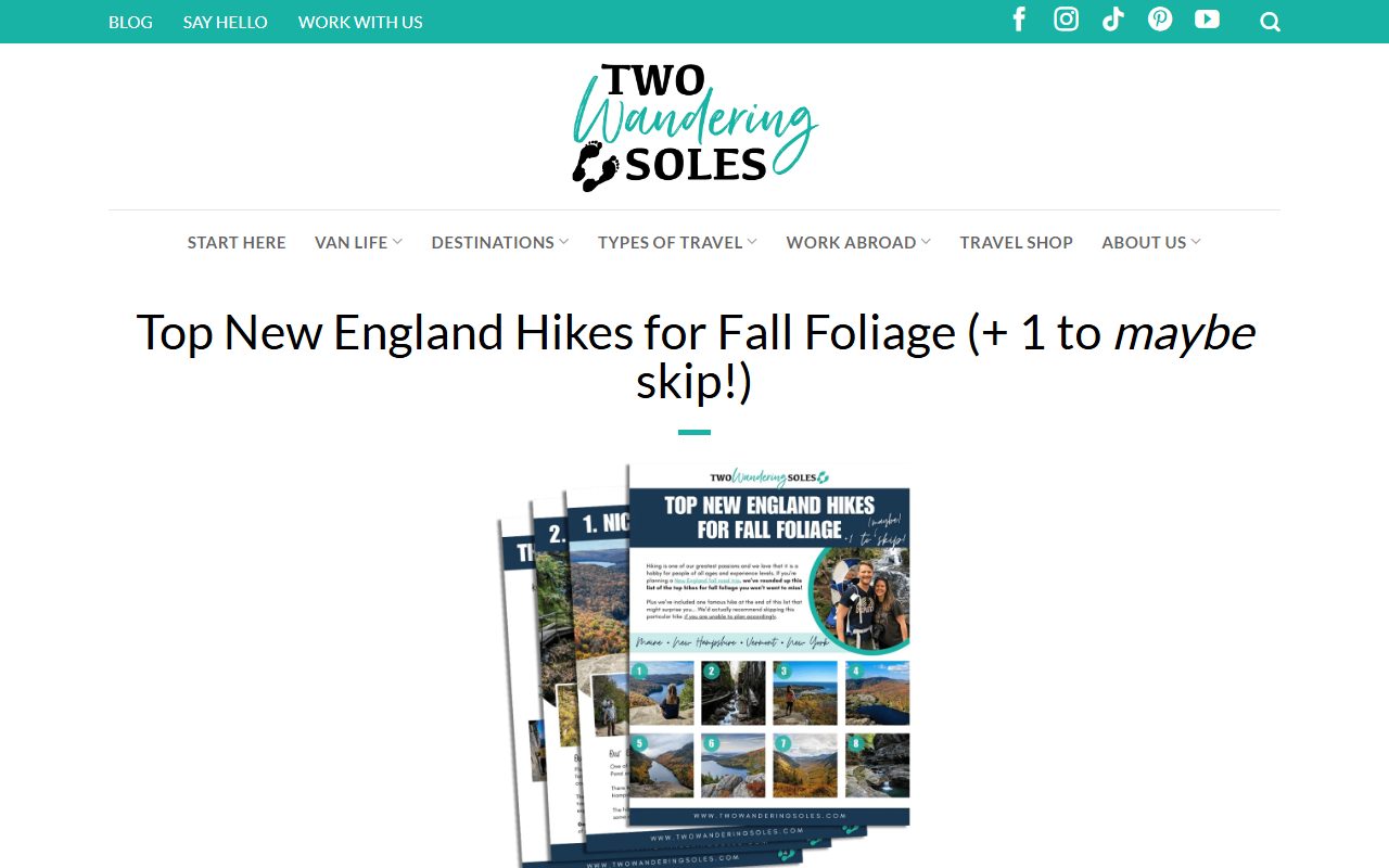 New England mountain with forested slopes and autumn foliage colors